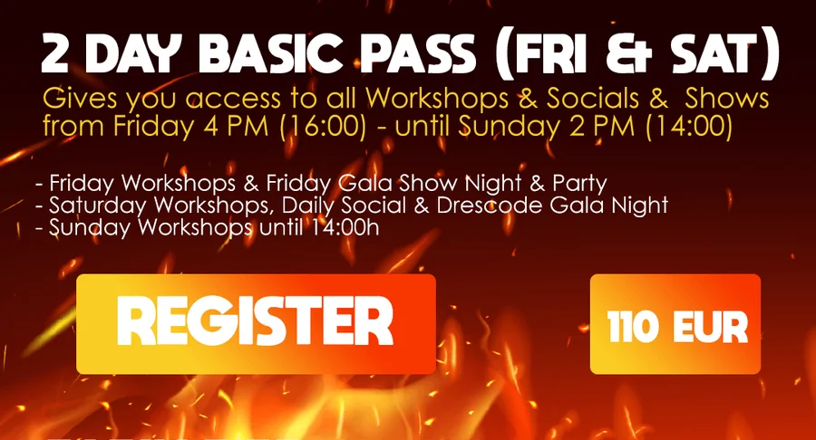 2 Day Basic Pass (Fri & Sat) &mdash; Sarajevo Salsa & Sensual Congress 2027