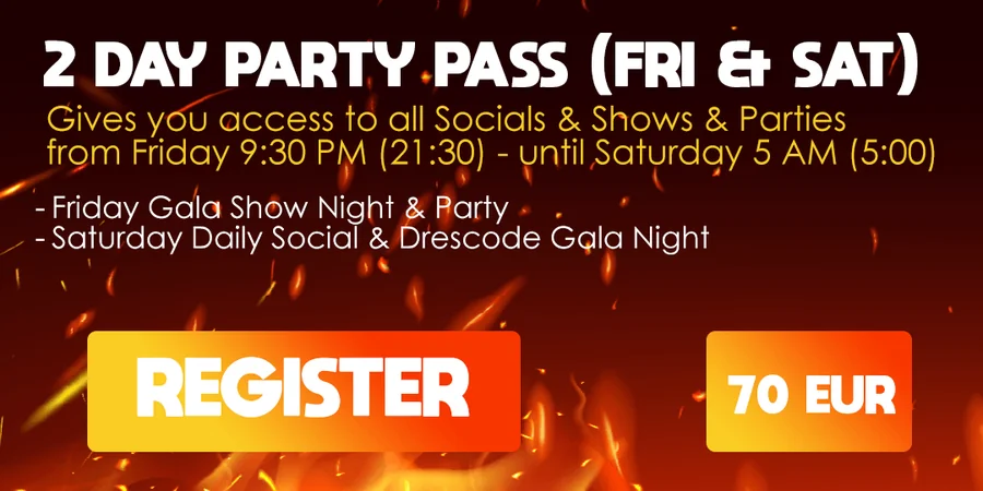 2 Day Party Pass (Fri & Sat) &mdash; Sarajevo Salsa & Sensual Congress 2027