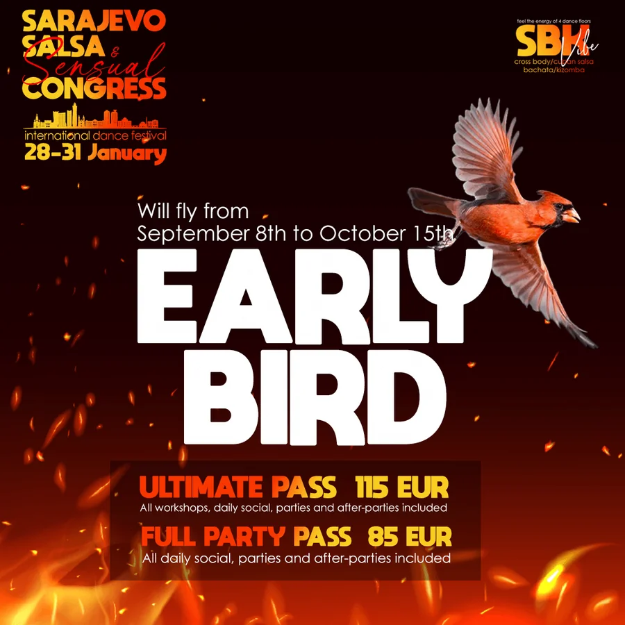 Early Bird &mdash; Sarajevo Salsa & Sensual Congress 2027